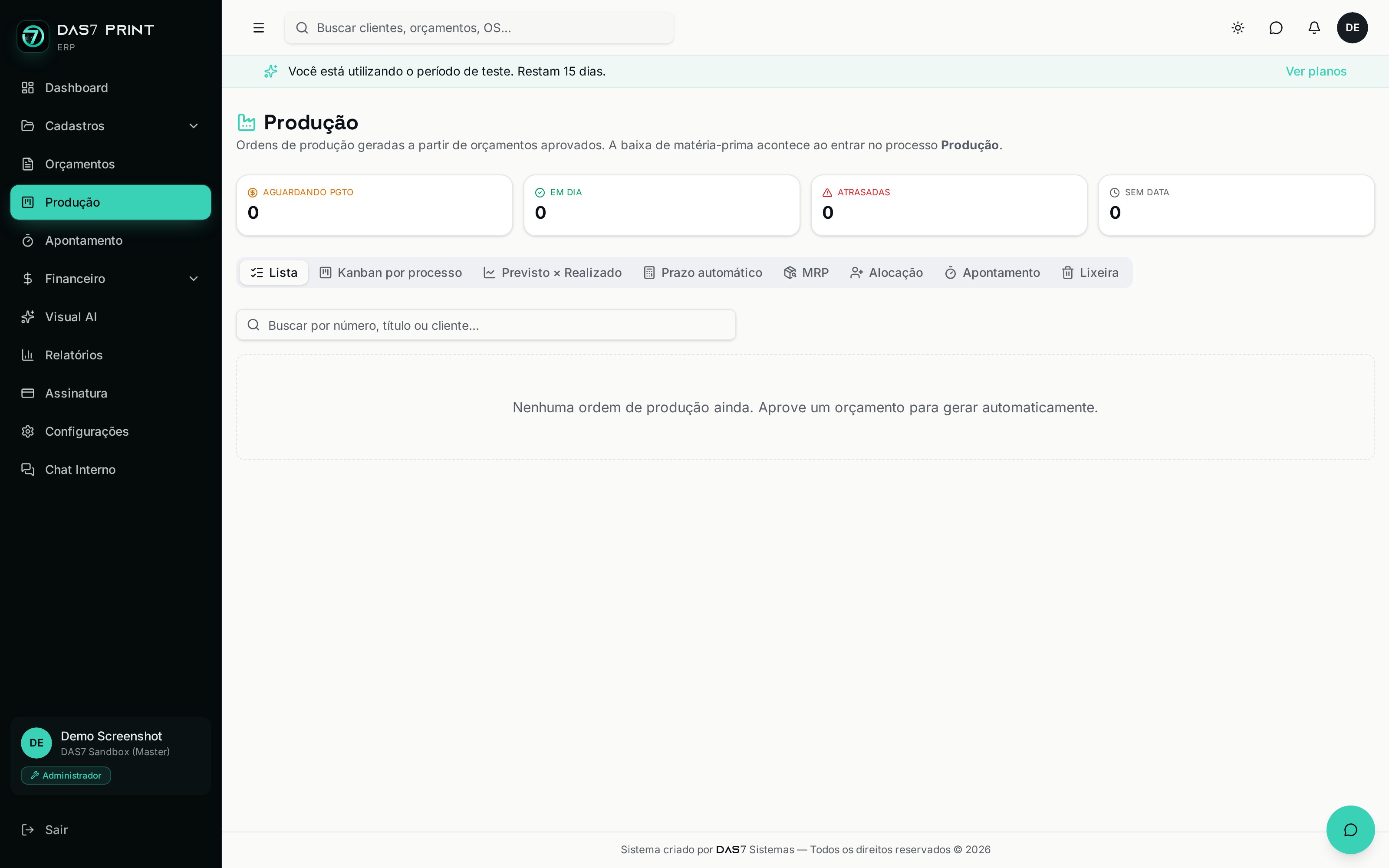 Kanban de produção